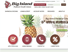 Tablet Screenshot of bigislandfcu.com